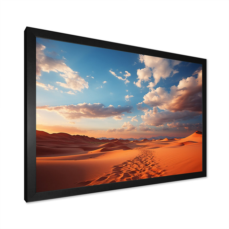 Bairdford, désert du Sahara, plusieurs pays II, H 30 po x l 40 po x P 1,5 po, Cadre simple noir