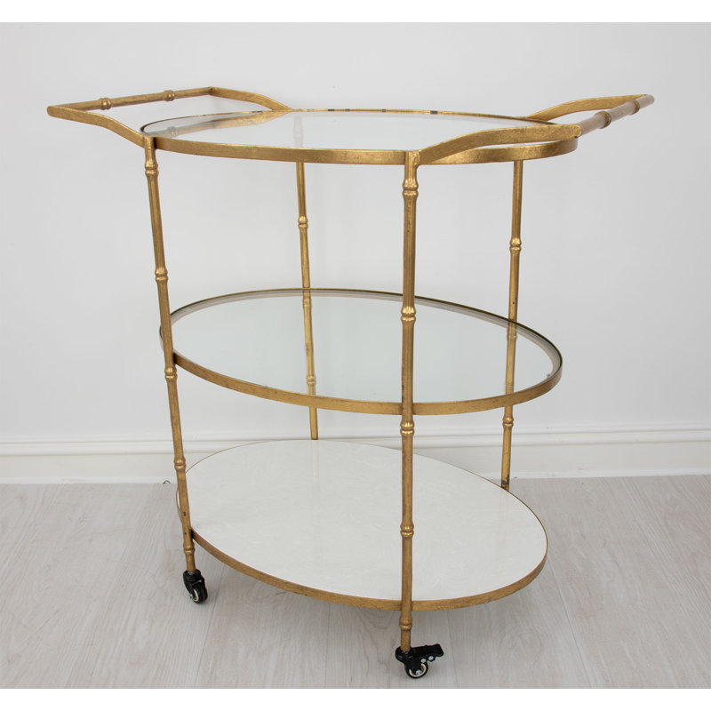 Kelly Serving Cart, Gold