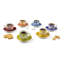 "DRIPPING" PACK OF 6 PCS COFFEE CUPS W/SAUCERS