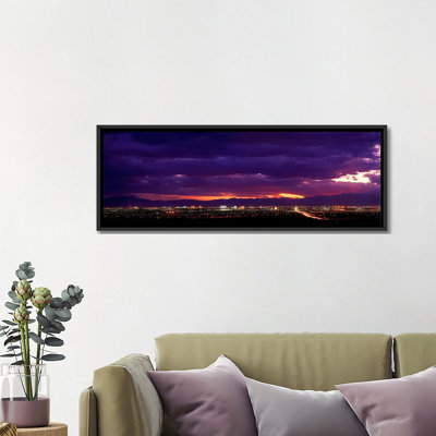 Reproduction de photo panoramique sur toile «Storm, Las Vegas, Nevada, USA»