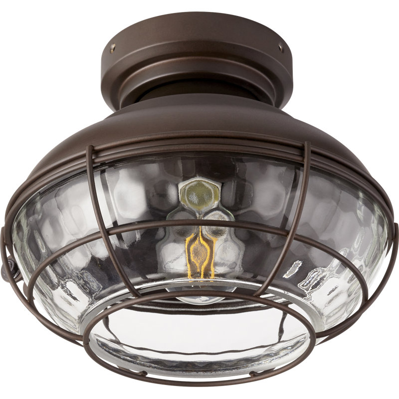 Ventilateur de plafond 1 lumière, Bronze huilé