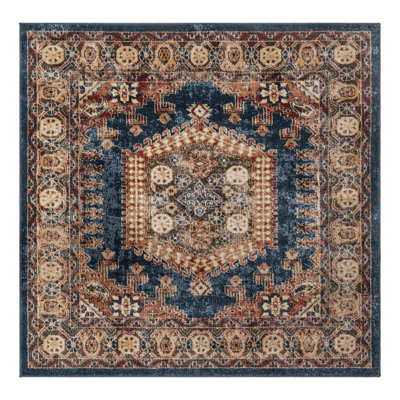 Vern Dark Blue/Brown Area Rug