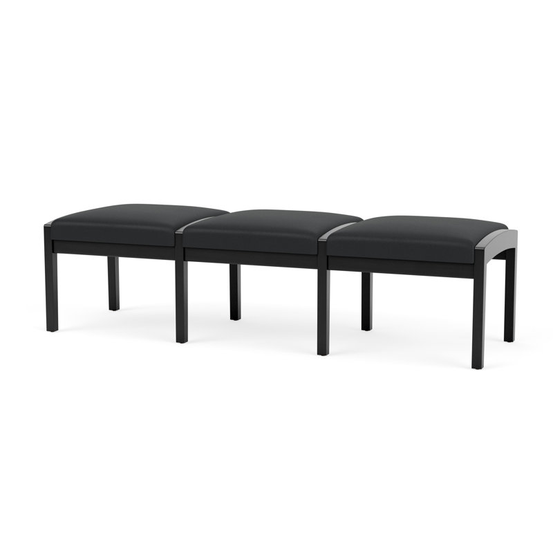 Banc en bois 3 places Lenox, Noir, noir, noir, noir, Modena graphite