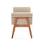 Elegant Beige Linen Tufted Ottoman: A Classic Comfort Statement（ONLY OTTOMAN)