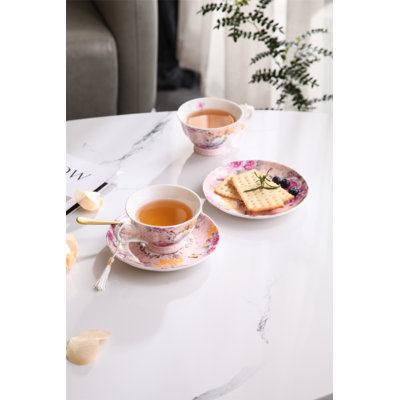 Alhambra Bone China Teacup and Saucer