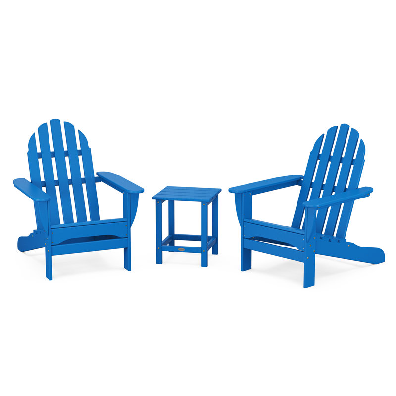 Ensemble de 3 Adirondack POLARWOOD x Sol 72 Katharine, Bleu pacifique