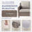 Jenesys Outdoor Wicker Furniture Set With Sofa, Club Chairs, Ottomans & Coffee Table - Durable, Stylish-1831770431