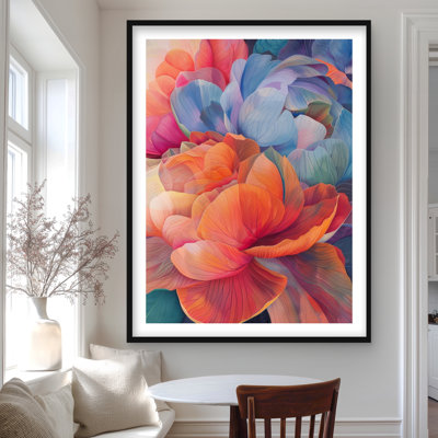 Full of Color - Gray Framed Matted Print for Home Decor