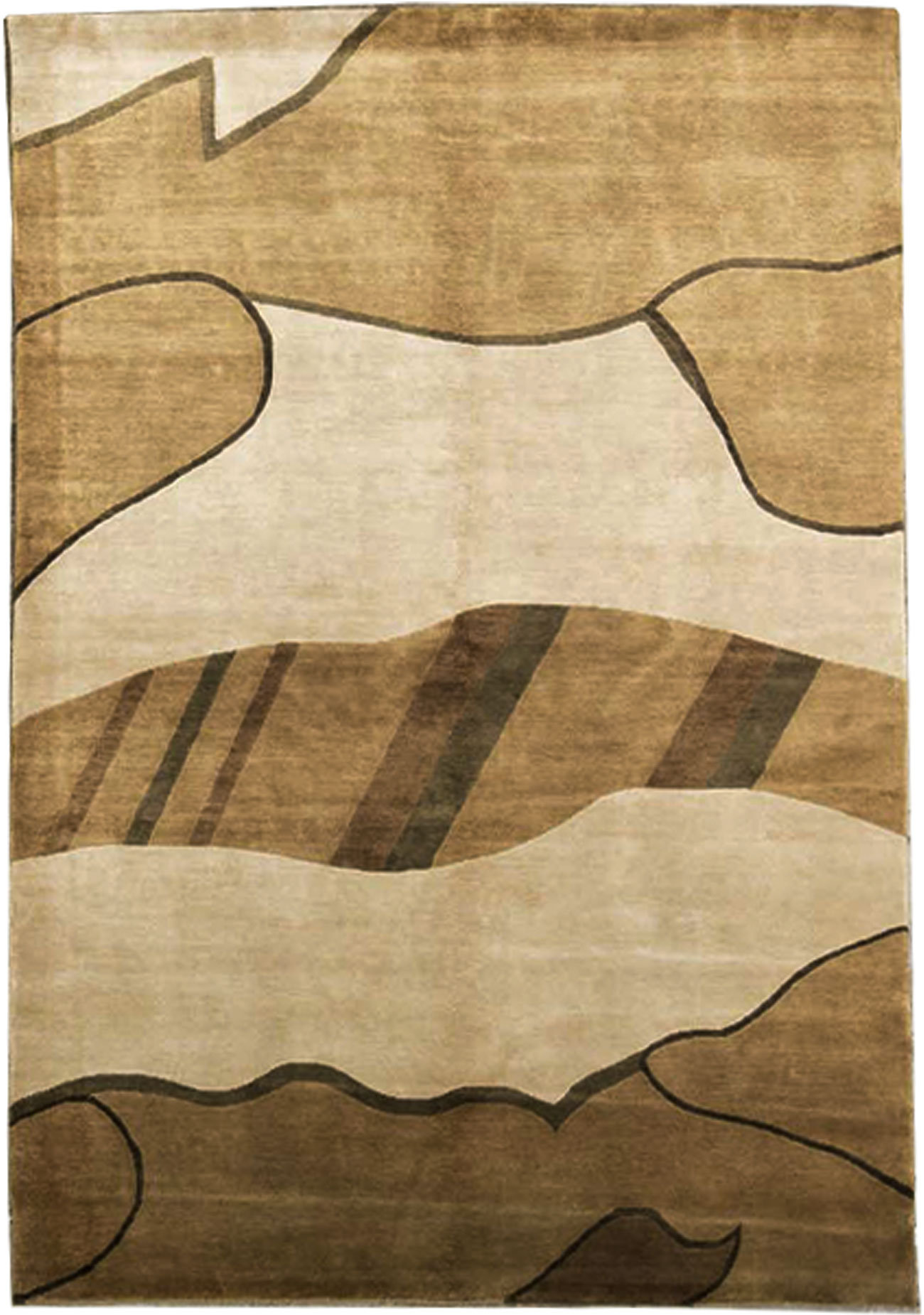 Bokara Rug Co., Inc. Hand-Knotted High-Quality Camel and Beige Area Rug ...