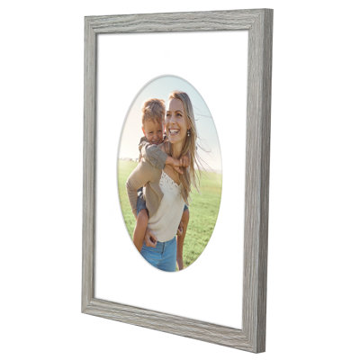Cadre photo Americanflat avec tapis de forme ovale - idéal pour n'importe quelle pièce, salon, dortoir