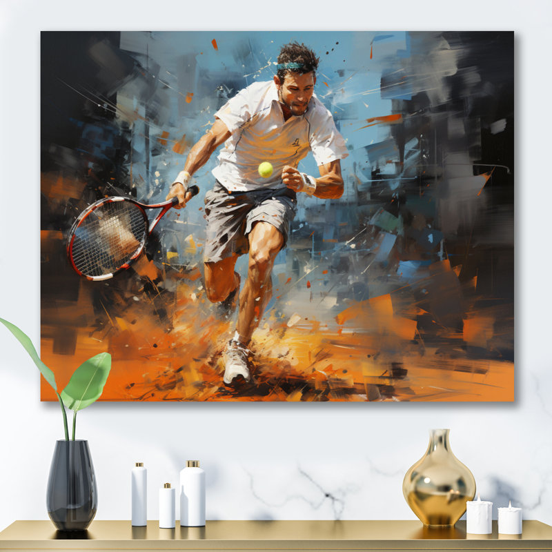 Country Sports Tennis Sports sur toile, Toile tendue, H 30 po x l 40 po x P 1,5 po
