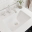 Meuble-lavabo simple 24 po en pierre reconstituée avec tablette et dosseret ouverts