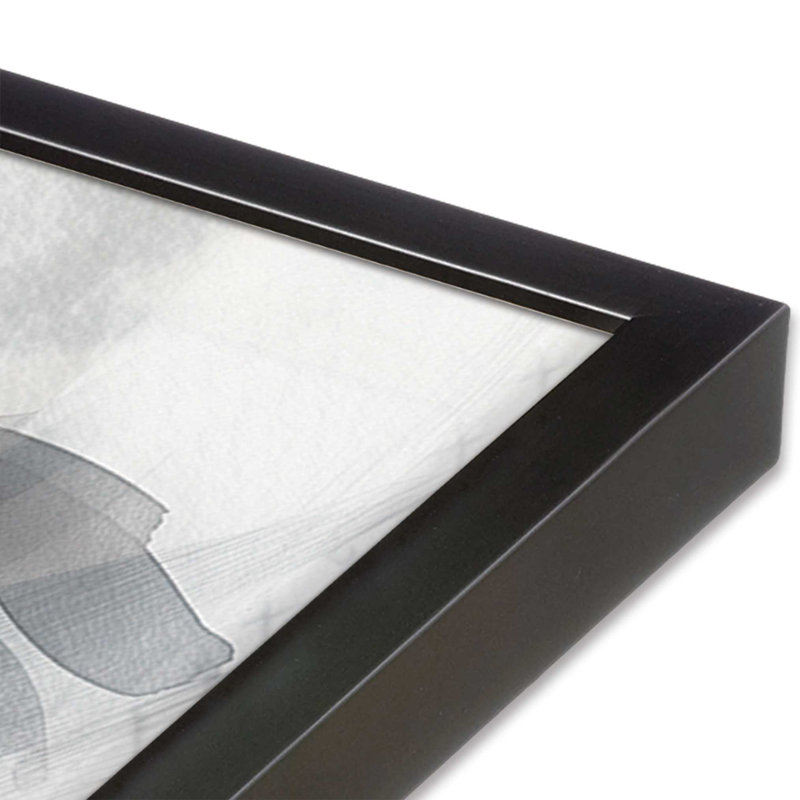 Vache abstraite monochrome I, Cadre en zinc patiné, H 13,75 po x l 13,75 po