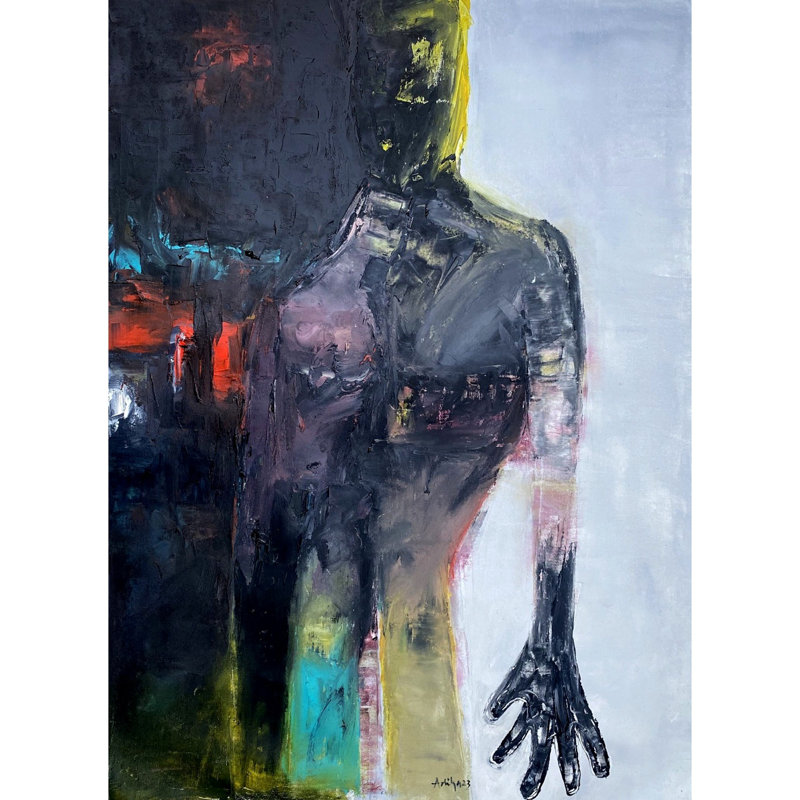 Alone Man | Oil Painting On Canvas For Wall Décor | By Aditya Dev