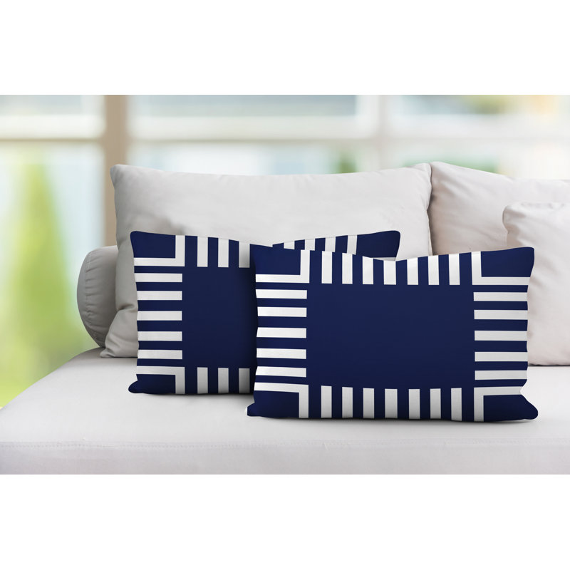  Coussin décoratif intérieur / extérieur sans ajout décoratif, Bleu marine