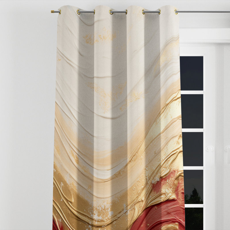Rideau occultant moderne à œillets Aycan - 1 panneau, l 52" x L 84", Œillets dorés