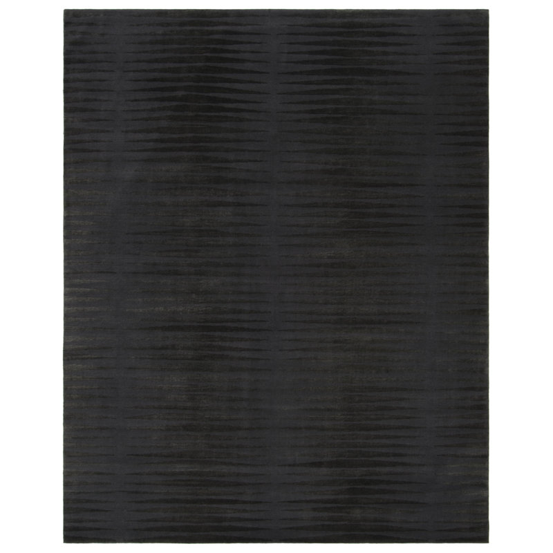 Ralph Lauren Mansard Stripe Wool, Silk Striped Rug, Rectangle 8' x 10'