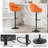 PU Leather Swivel Modern Bar Stools, Adjustable Counter Height Barstools with Backrest and Footrest-125958369