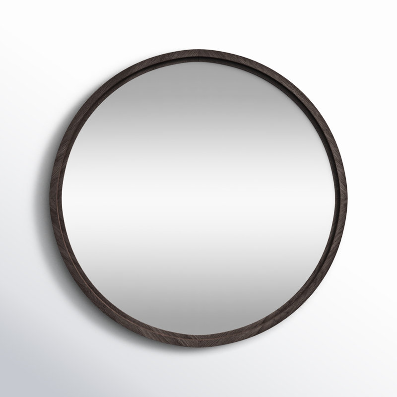 Scotty Round Mirror, Black