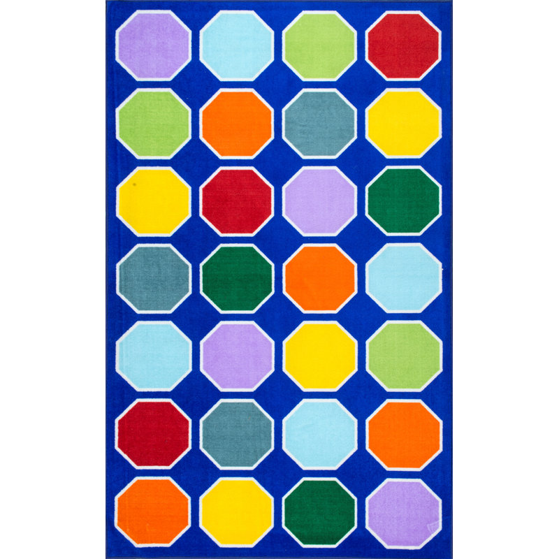 Tapis bleu Corinne, Rectangle 5 pi x 7 pi 5 po