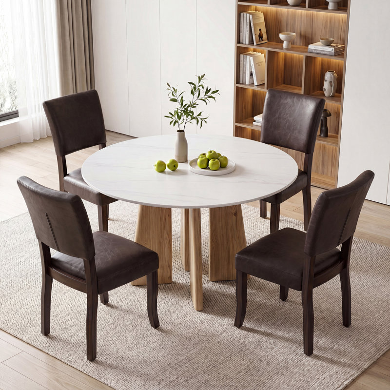 Chaises de salle à manger Aura, Brun