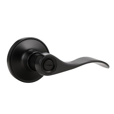 Privacy Door Lever with Round Rosette Keyless Lock