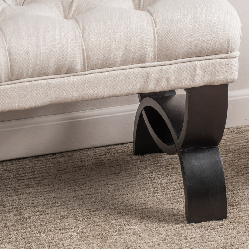 Hilton Ottoman, Light Beige Fabric