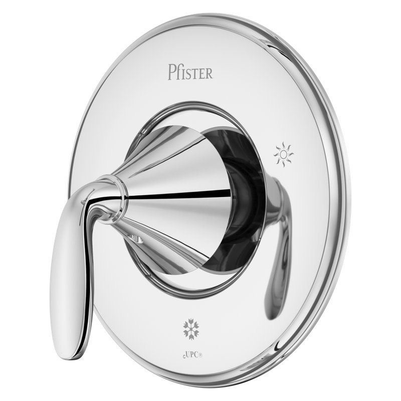 Ensemble de garniture de robinet de baignoire et de douche à 1 poignée Winfield en chrome poli, Polished Chrome