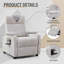 Fauteuil d'appoint rembourré gris clair Classic Classic