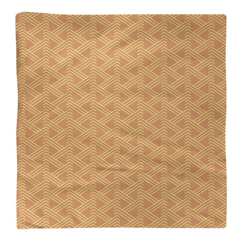Serviette de table en coton Zig Zag, Orange/jaune, H 0,1 po x l 22 po x P 22 po, Polyester sergé