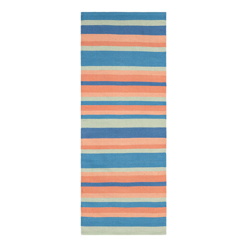 Aareona Cotton Geometric Indoor Rug, Runner 2' x 5'1"