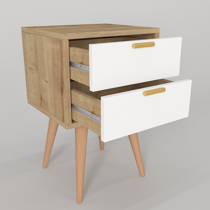 Elara 40cm W Manufactured Wood Bedside Table
