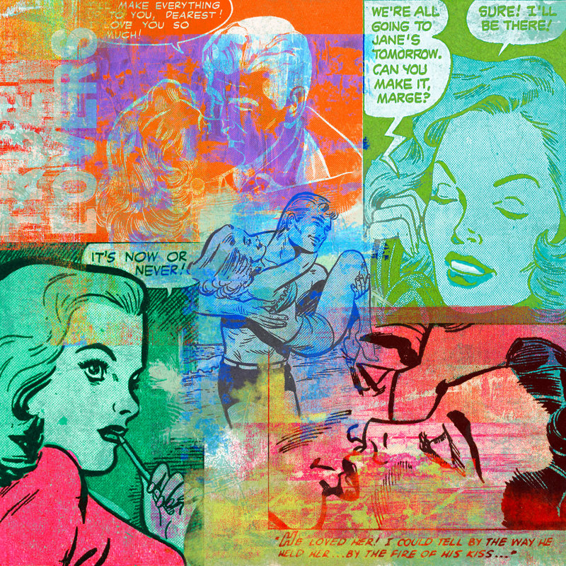 True Lovers by Eric Chestier - Wrapped Canvas Art Prints, 70cm H x 70cm W x 4cm D