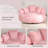 55" W Giant Adult Round Faux Fur  Compression Foam Filled Bean Bag Sofa With 3 Back Pillows, No Assembly-1921927554