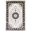 Hand-Knotted High-Quality White and Black Area Rug