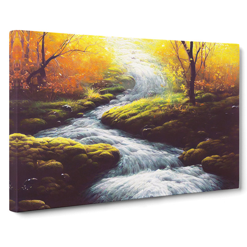 Spring Forest Stream - Wrapped Canvas, 40cm H x 60cm W x 3cm D