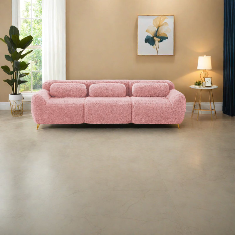 Canapé de cinéma maison modulaire ergonomique, moelleux de qualité supérieure, rose