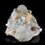 Cerussite et Galena sur miniature barite rose. Mibladen, Maroc
