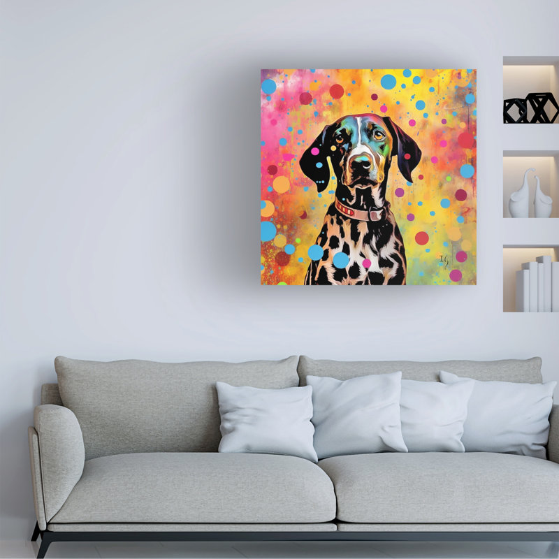 "Animaux repérés", peinture sur toile encadrée, H 14 po x l 14 po x P 2 po