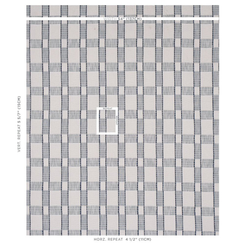 Tissu à carreaux Elko, Indigo