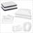 Mattresses | Restonic ComfortCare Hybrid Restful Nights Firm King Mattress + 12-Piece Premium Bedding Pack | Queen | Black &amp; White Print-384872598