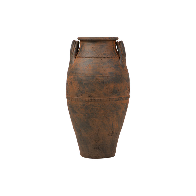 CERAMIC VASE, Overall Height- 70cm, Brown