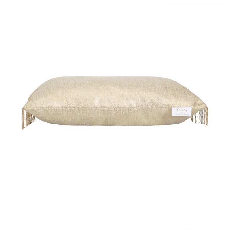Maya Linen Rectangular, Beige/Gold
