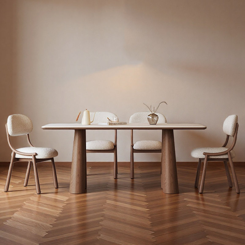 Table de salle à manger Mid-Century, 5 Pieces: Table, 4 Chairs, 29.5" H x 59.1" W x 31.5" D