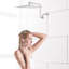 Pomme de douche carrée 12 "avec bras d'extension réglable, bras pour fixation murale