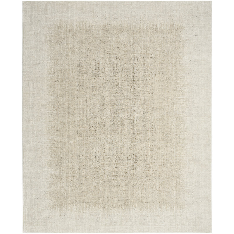 DKNY Grand Street Ivory Beige Modern Indoor Rug, Rectangle 7'10" x 9'10"