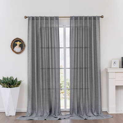 Paire de rideaux semi-transparents Dabachi