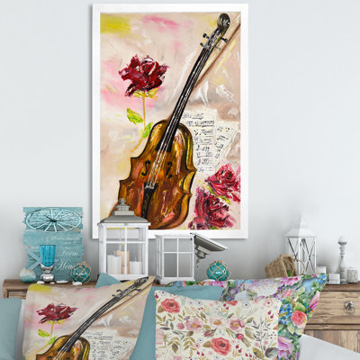 Violon et roses - sur