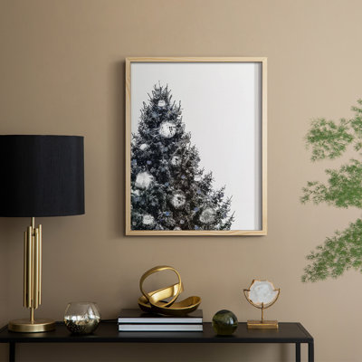 «Disco Christmas Tree II», reproduction encadrée - bois massif