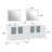 Brescia 96" Double Sink Freestanding Bathroom Vanity with Ceramic Top and Matching Mirrors-33559833